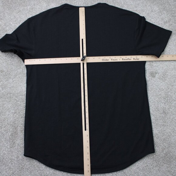 BYLT Lux Shirt Mens XL Black Drop Cut Cotton/Poly Stretch Short Sleeve Pullover - Picture 11 of 14
